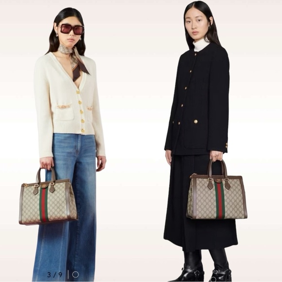 A125- 💯 % authentic Gucci Ophidia MEDIUM tote bag - Picture 1 of 15